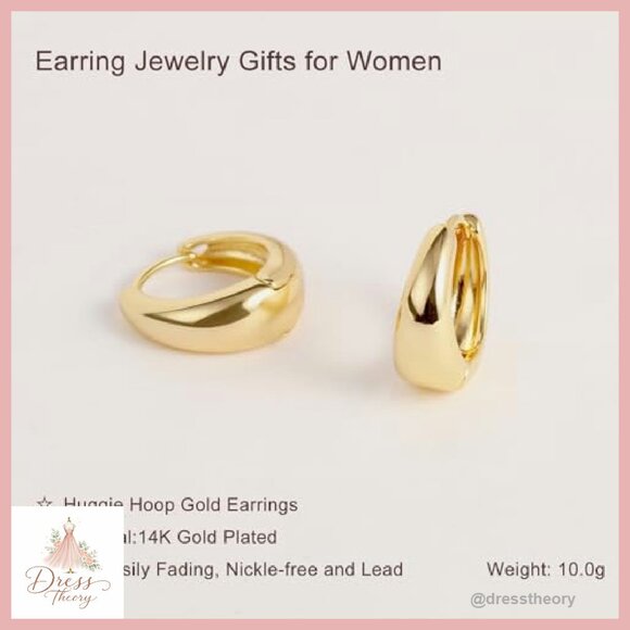 14K Gold Plated Hoop Earrings Set 10mm 14mm 17mm Hypoallergenic - Picture 5 of 8